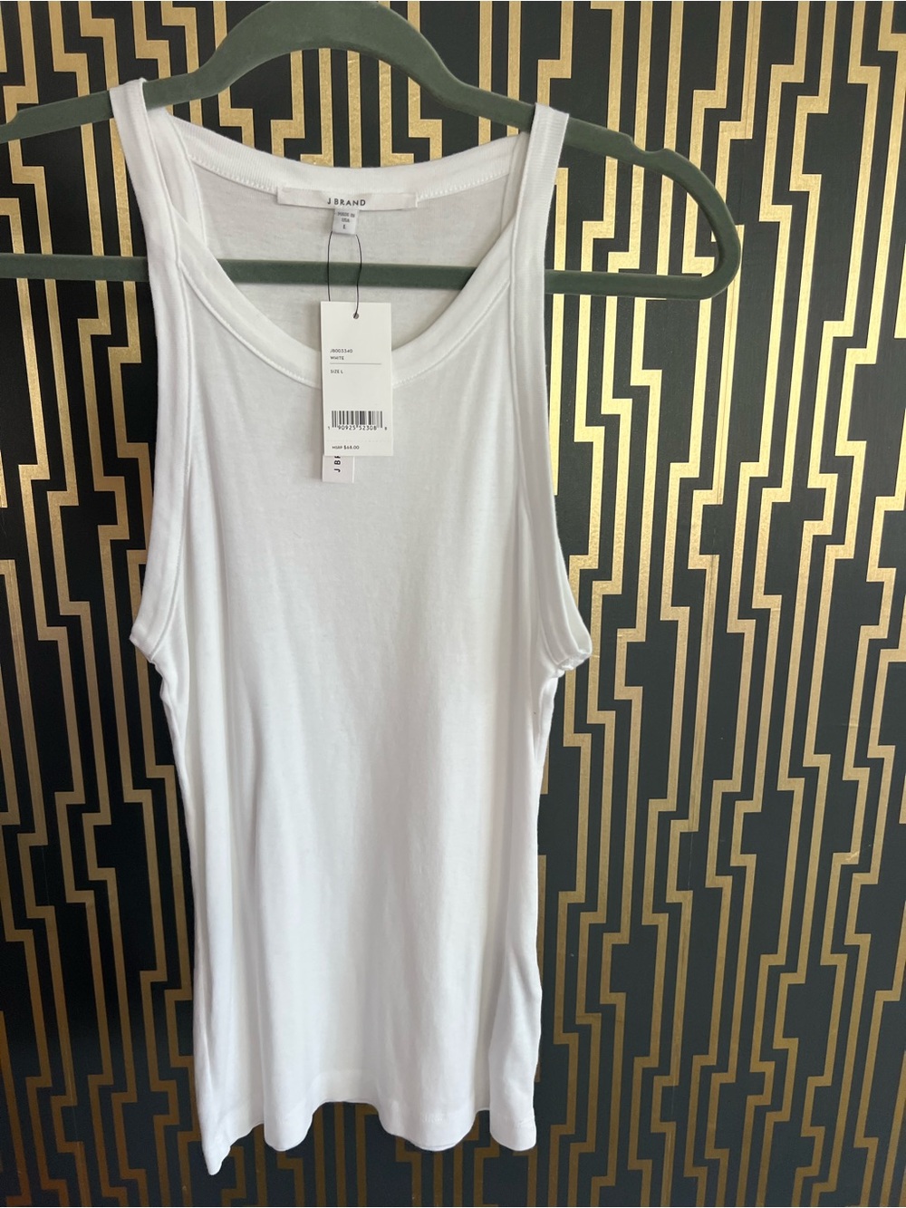 J Brand White Scoop Neck Tank Top